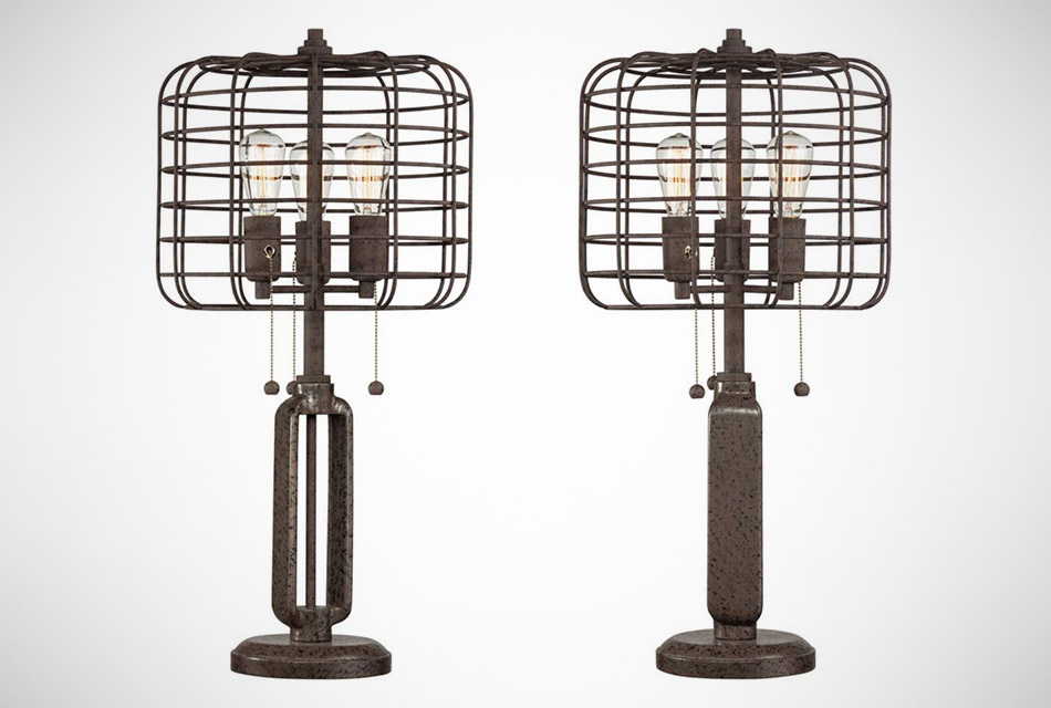 Industrial Cage Table Lamp