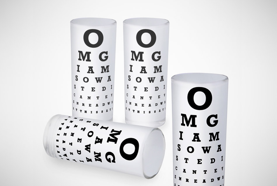 Eye Chart OMG Shot Glasses
