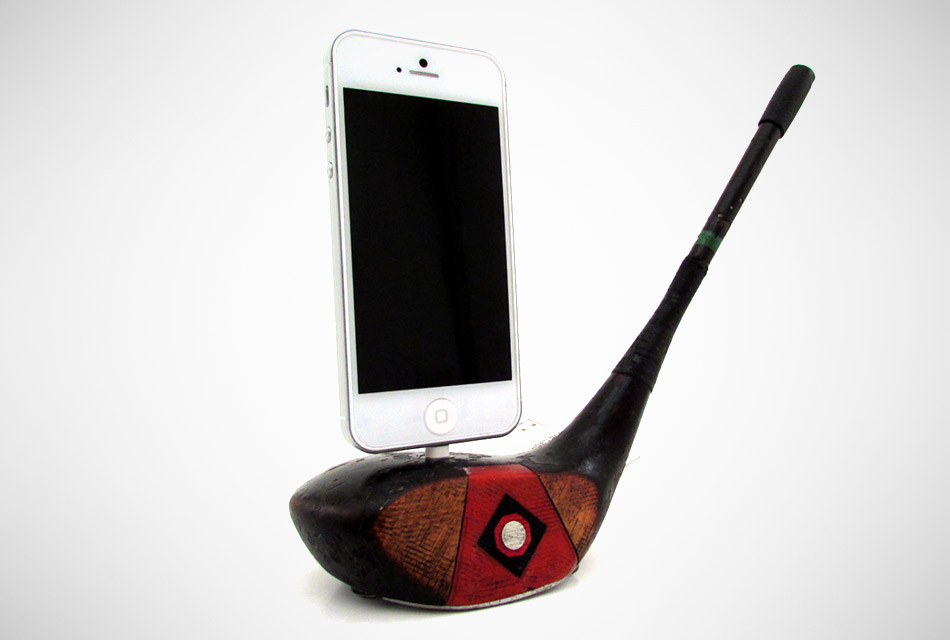 Wooden Golf Club iPhone 5 Dock